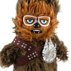 Seven20 Star Wars Chewbacca Interactive Walk N' Roar | Moves & Makes Noise | 12" Plush w/ Millennium Falcon Pin