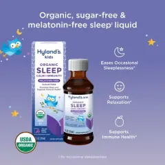 Hyland's Naturals Kids' Organic Sleep Calm + Immunity Melatonin Free Liquid - Grape - 4 fl oz
