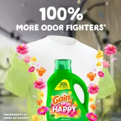 Gain Hibiscus Hula Happy HE Compatible Liquid Laundry Detergent Soap