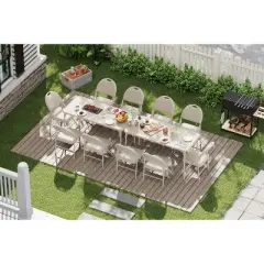 5-Piece Folding Table and Chairs Set &ndash; Portable Card Table with 4 Chairs, Scratch & Stain Resistant
