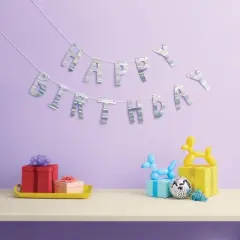 Iridescent Happy Birthday Party Banner - Spritz&trade;