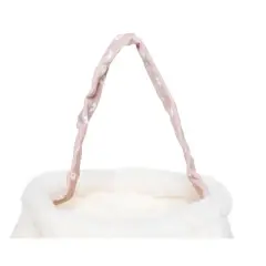 C&F Home 9" x 11" Spring Bunny Rabbit Cottontail Pink Girl Easter Egg Basket w/ Handle