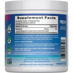 Natural Vitality CALM Mineral Magnesium Supplement Powder - Raspberry Lemon - 8oz