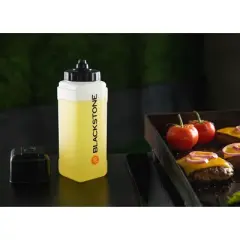 Blackstone Square Squeeze Plastic Food Storage Bottles White