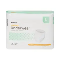 McKesson Classic Incontinence Underwear, Light Absorbency, Unisex, Large