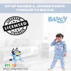 Bluey Fleece Zip Up Hoodie and Jogger Pants Set Toddler 
