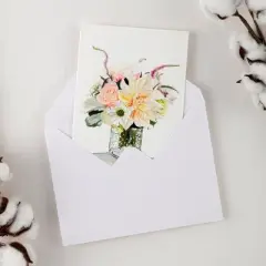 New York Central Folded Watercolor Cards with Envelopes - 5" x 7" - 140lb Cold Pressed, Bright White 100% Cotton - Archival Acid-Free Watercolor Paper