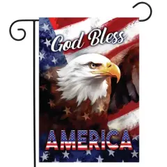 Briarwood Lane Everyday Garden Flag 12x18 For Outdoor God Bless America Eagle Patriotic Garden Flag Flags For Outside