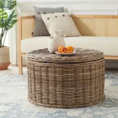 Jesse Wicker Storage Coffee Table  - Safavieh