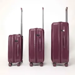 Coolife Luggage Sets 3 Piece,Luggage Set PP Material Travel Suitcase Set With Spinner Wheels for Men Women, 20''/24''/28'',Purple