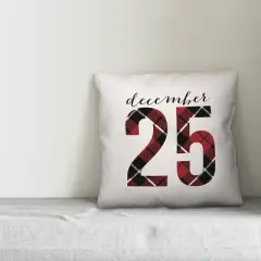 Creative Products December 25 Farmhouse Plaid 20x20 Indoor / Outdoor Pillow