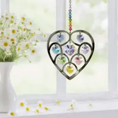 Woodstock Wind Chimes Woodstock Rainbow Makers Collection, Heart of Hearts, 4.5'' Confetti Crystal Suncatcher HHCO