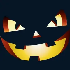 Boy's Design By Humans Halloween Pumpkin Evil Smiley Face By artdim T-Shirt