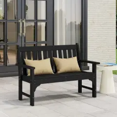 WestinTrends Malibu Outdoor 2-Person All-Weather HDPE Front Porch Garden Bench