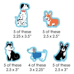 Big Dot of Happiness Pawty Like a Puppy - DIY Shaped Dog Baby Shower or Birthday Party Cut-Outs - 24 Count