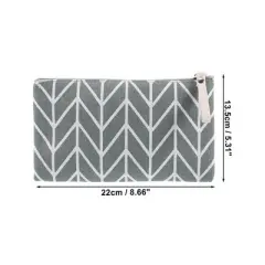 Unique Bargains Women's Durable Large Cosmetic Bag Gray 1 Pc