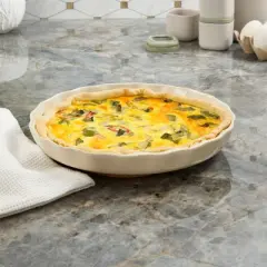 BergHOFF Balance Stone Rippled Pie Dish 11", 1.59qt., Moonbeam