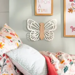 Butterfly Wood Lit Kids' Wall Decor Cream - Pillowfort&trade;