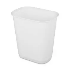 Sterilite 3 Gallon Rectangular Wastebasket with Sloped Rim and Textured Surface for Laundry Area, Bedroom, Office, Kitchen, and Home Use