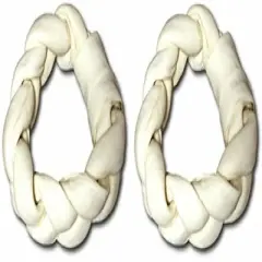 Cadet 8 Inch Braided Rawhide Donut (2 Pack)