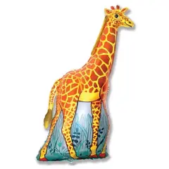 LOONBALLOON Animal Theme Balloons - 47 Inch Giraffe Safari Party Decoration