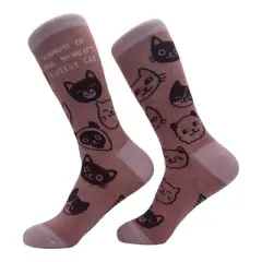 Crazy Dog Women's Owner of the Worlds Cutest Cat Socks Funny Kitten Pet Lovers Footwear