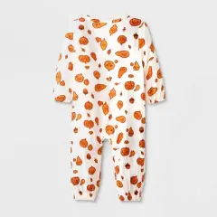 Baby Autumn Gauze Long Sleeve Romper - Cat & Jack&trade; Cream
