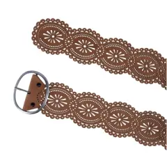 Cowgirls Rock Women's Decorative Thick Center Bar Buckle Belt