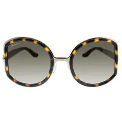 Salvatore Ferragamo  238 Unisex Round Sunglasses Gold 52mm