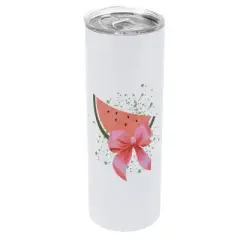 Elanze Designs 20 Ounce Stainless Steel On the Go Travel Tumbler With Push Top Lid, Watermelon