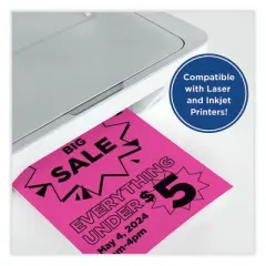 PrintWorks Professional Color Cardstock, 65 lb Cover Weight, 8.5 x 11, Fuchsia, 250/Ream