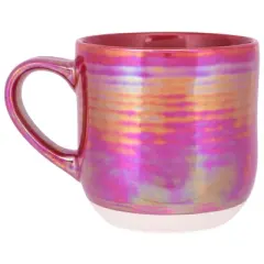 Elanze Designs Glossy Reactive Glaze Large 17 Fluid Ounce Everyday Kitchen Food Grade Ceramic Stoneware Coffee Mug Cup with Comfort Curved Handles,