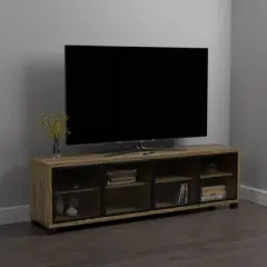 Westfield 4 Door TV Stand for TVs up to 80" Walnut - Coaster