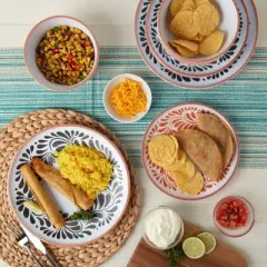 Infuse 12pc Melamine Dinnerware Set Black