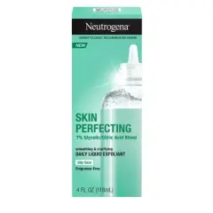 Neutrogena Skin Perfecting Daily Liquid Facial Exfoliant with Glycolic and Citric Acid Blend for Oily Skin - Fragrance Free - 4 fl oz