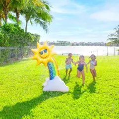 PoolCandy Sun Shower Giant Rainbow Sprinkler Ultra Durable Hours Of Fun In The Sun For Adults & Kids Backyard BBQ Parks