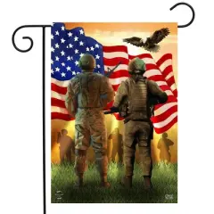 Briarwood Lane Everyday Garden Flag 12x18 For Outdoor American Soldiers Garden Flag Flags For Outside