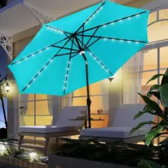 Ainfox 10ft Patio Umbrella  With 40 Led Lights