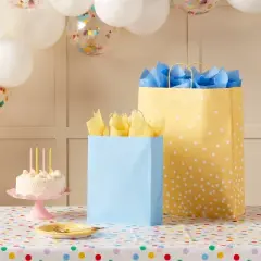 Large Small Gift Bag Solid Blue - Spritz&trade;