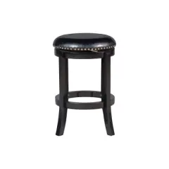 Cordova Swivel 24" Counter Height Barstool Hardwood/Black - Boraam