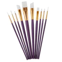 KINGART White Nylon Brush Set 10 pc