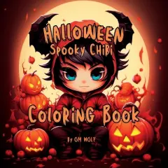 Halloween Spooky Chibi Coloring Book - by  Om Wolf (Paperback)