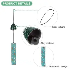 Unique Bargains Metal Vintage Outdoor Wind Chime 2" x 18.3" Bronze Tone 1 Pack