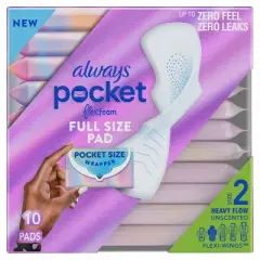Always Pocket Flexfoam Size 2 Unscented Pads - Heavy