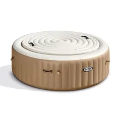 Intex PureSpa 28523E Energy Efficient 6.5-Foot Outdoor Spa Hot Tub Replacement Cover for 4 Person Round PureSpas, Tan (Cover Only)