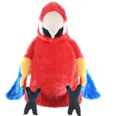 Wild Republic Cuddlekins Scarlet Macaw Stuffed Animal, 12 Inches