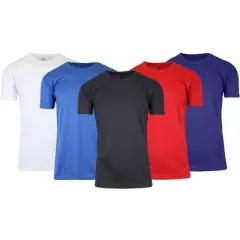 Galaxy By Harvic Men's Short Sleeve Moisture-Wicking Quick Dry Performance Crew Neck Tee