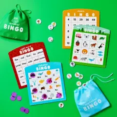 Family Bingo - Gigglescape&trade;: Kids Classic Game, Includes Boards & Game Pieces, 1-6 Players, Ages 3+, Creative Thinking