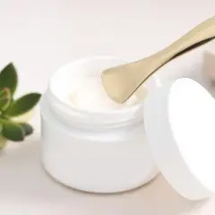 Unique Bargains Hangable Fan Shape Mini Makeup Cosmetic Spoon 2 Pcs