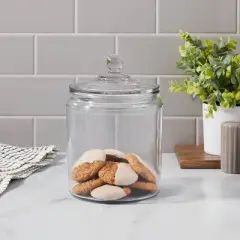 75oz Glass Jar and Lid - Threshold&trade;: Clear Food Storage, Candy & Cookie Jar, Hand Wash, 8.4" Height